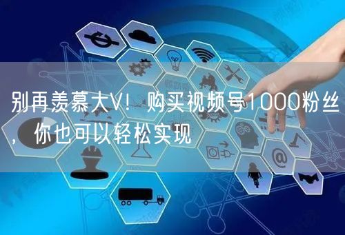 别再羡慕大V!购买视频号1000粉丝,你也可以轻松实现