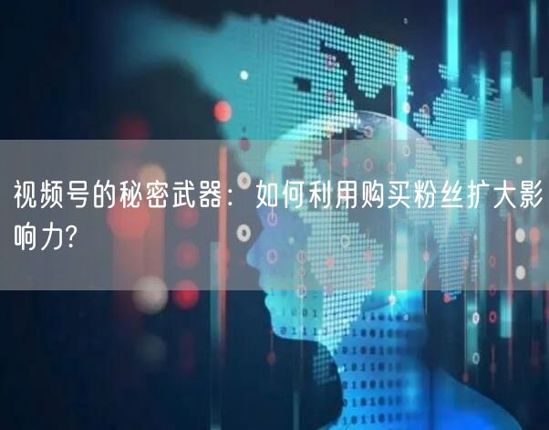 视频号的秘密武器:如何利用购买粉丝扩大影响力?