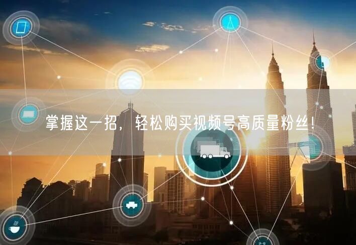 掌握这一招,轻松购买视频号高质量粉丝!