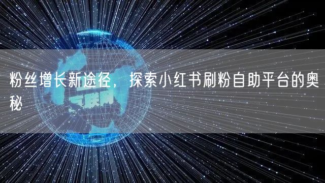 粉丝增长新途径，探索小红书刷粉自助平台的奥秘