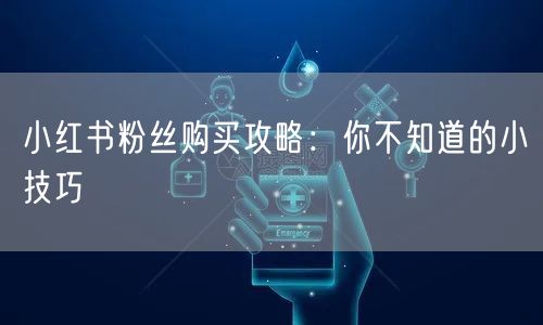 小红书粉丝购买攻略:你不知道的小技巧