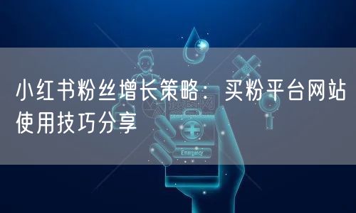 小红书粉丝增长策略：买粉平台网站使用技巧分享
