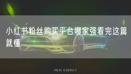 小红书粉丝购买平台哪家强看完这篇就懂