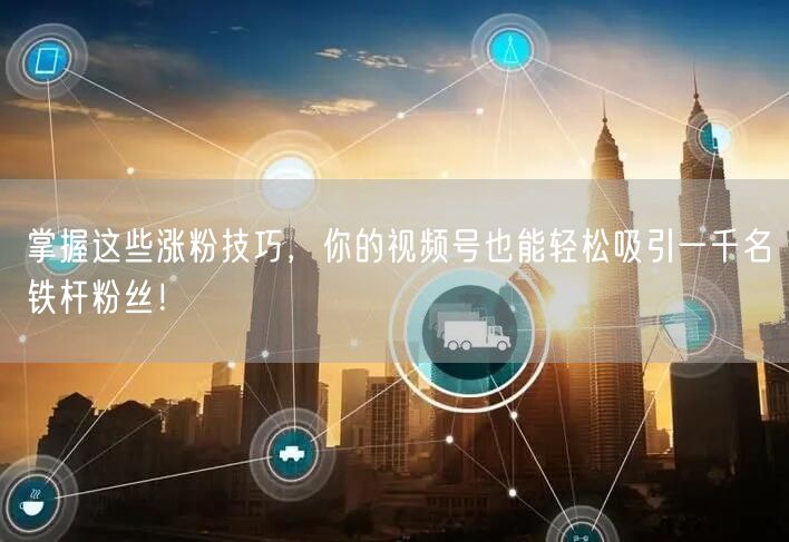 掌握这些涨粉技巧,你的视频号也能轻松吸引一千名铁杆粉丝!